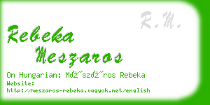 rebeka meszaros business card